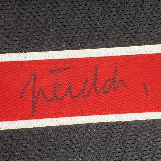Autographed/Signed Justin Fields Ohio State Black College Football Jersey Beckett BAS COA