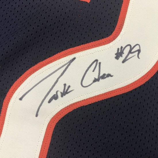 Framed Autographed/Signed Tarik Cohen 33x42 Chicago Blue Football Jersey Beckett BAS COA