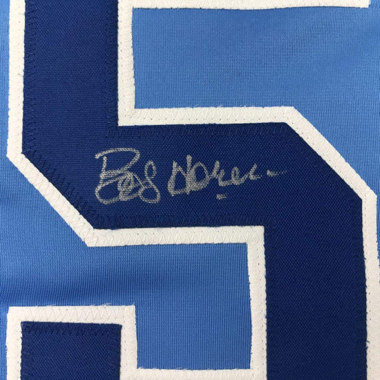 Autographed/Signed Bob Horner Atlanta Light Blue Baseball Jersey JSA COA