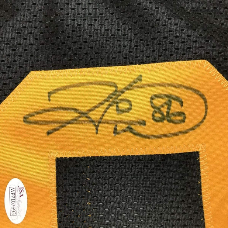 Framed Autographed/Signed Hines Ward 33x42 Pittsburgh Color Rush Football Jersey JSA COA