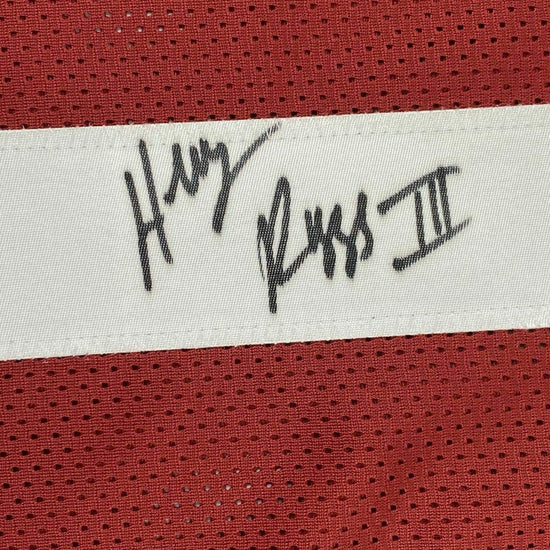 Framed Autographed/Signed Henry Ruggs III 33x42 Alabama Red College Football Jersey Beckett BAS COA