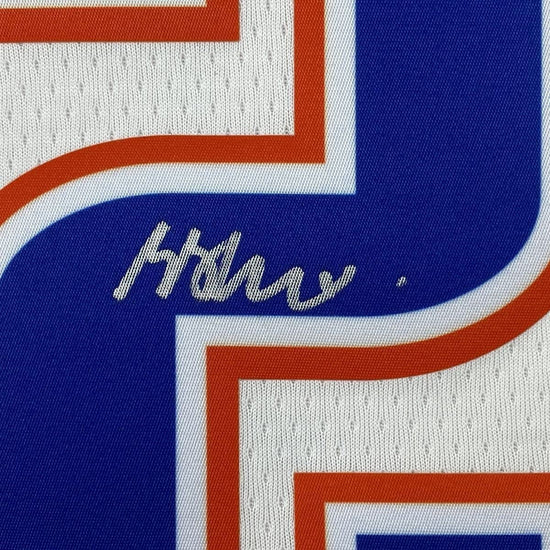 Framed Autographed/Signed Shai Gilgeous-Alexander 33x42 Oklahoma City Thunder White Basketball Jersey Fanatics COA