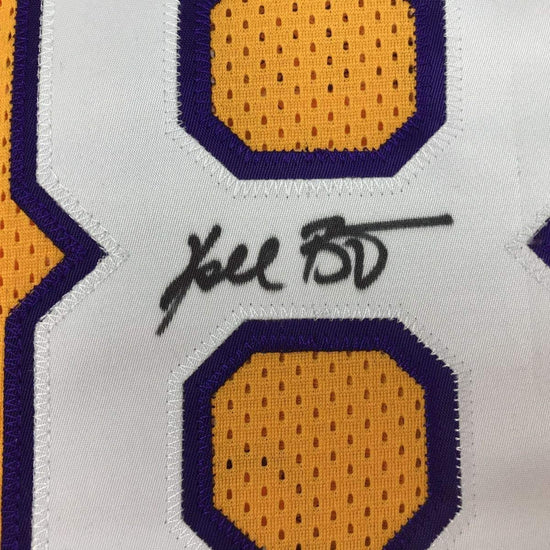Framed Autographed/Signed Kobe Bryant 33x42 Los Angeles LA Yellow Basketball Jersey PSA/DNA COA