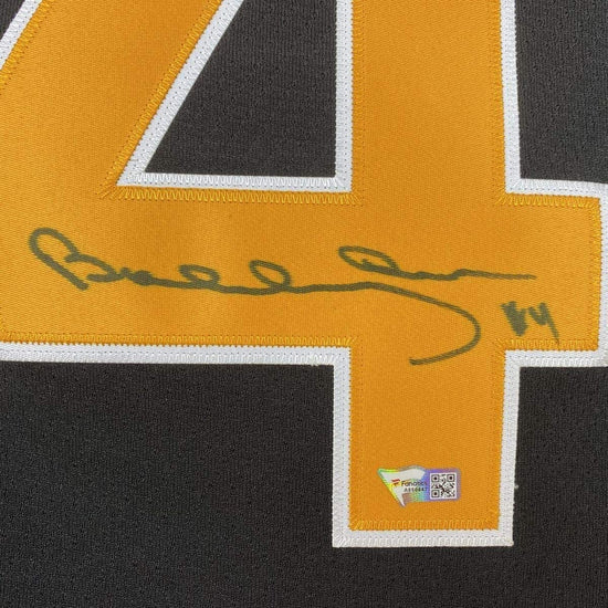 Framed Autographed/Signed Bobby Orr 33x42 Boston Yellow Hockey Jersey Beckett Fanatics COA