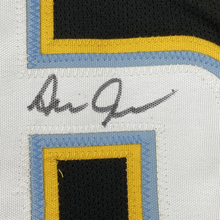 Framed Autographed/Signed Asante Samuel Jr. 33x42 Los Angeles LA Black Football Jersey JSA COA