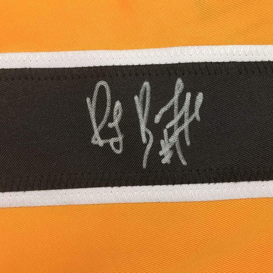 Framed Autographed/Signed Ray Bourque 33x42 Boston Yellow Hockey Jersey JSA COA