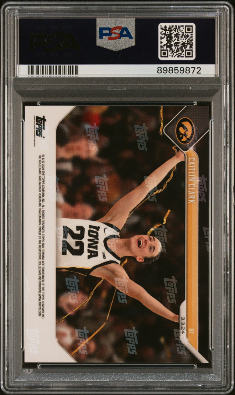 Graded 2023 Topps Bowman U Now Caitlin Clark #61 Rookie RC Basketball Card PSA 9 Mint