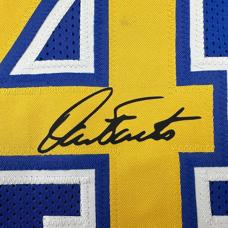 Framed Facsimile Autographed Dan Fouts 35x39 San Diego Blue Reprint Laser Auto Football Jersey