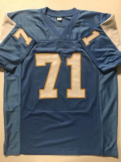 Autographed/Signed Fred Dean"HOF 08" San Diego Powder Blue Football Jersey JSA COA