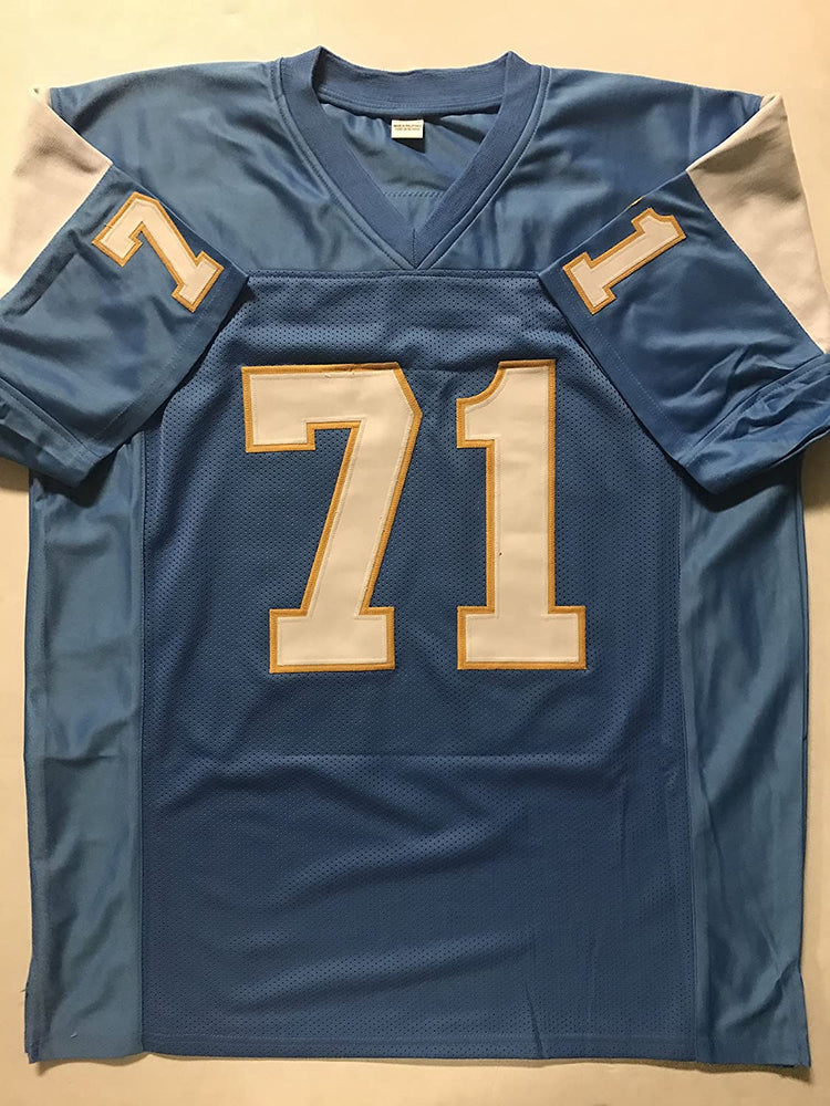 Autographed/Signed Fred Dean"HOF 08" San Diego Powder Blue Football Jersey JSA COA