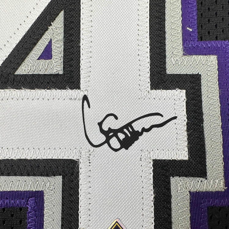 Framed Facsimile Autographed Chris Webber 35x39 Sacramento Black Reprint Laser Auto Basketball Jersey