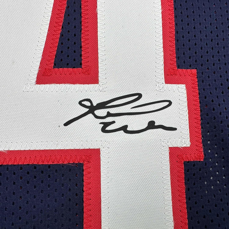 Framed Facsimile Autographed Russell Westbrook 35x39 Denver Blue Reprint Laser Auto Basketball Jersey