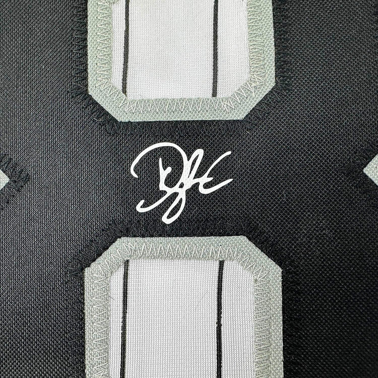 Framed Facsimile Autographed Dylan Cease 35x39 Chicago Pinstripe Reprint Laser Auto Baseball Jersey