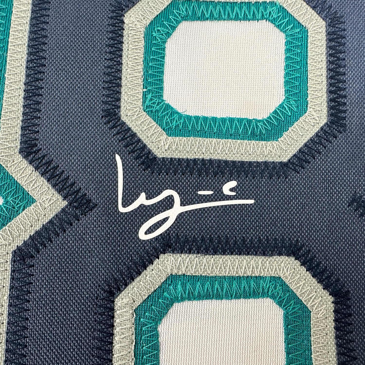 Framed Facsimile Autographed Luis Castillo 35x39 Seattle White Reprint Laser Auto Baseball Jersey