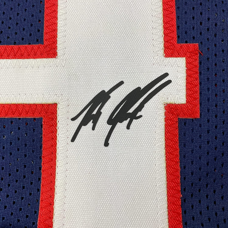 Framed Facsimile Autographed Rob Gronk Gronkowski 35x39 Arizona Blue Reprint Laser Auto College Football Jersey