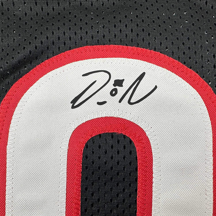 Framed Facsimile Autographed Damian Lillard 35x39 Portland Black Reprint Laser Auto Basketball Jersey