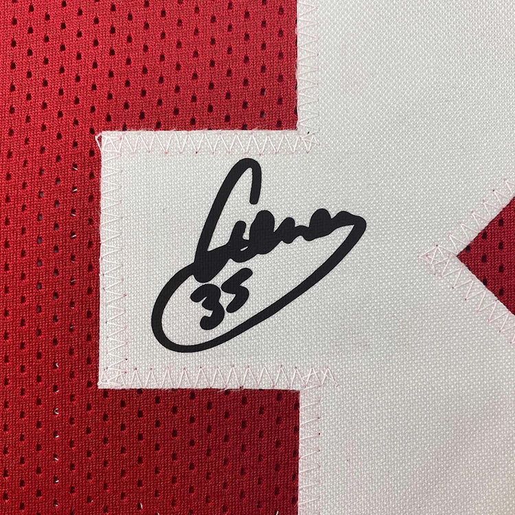 Framed Facsimile Autographed Aeneas Williams 35x39 Arizona Red Reprint Laser Auto Football Jersey Size Men's XL