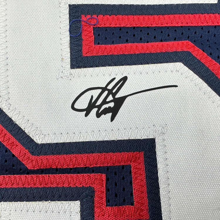 Framed Facsimile Autographed Vince Carter 35x39 New Jersey NJ Blue Reprint Laser Auto Basketball Jersey