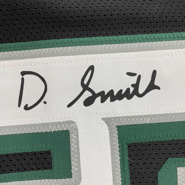 Framed Facsimile Autographed DeVonta Smith 35x39 Philadelphia Black Reprint Laser Auto Football Jersey