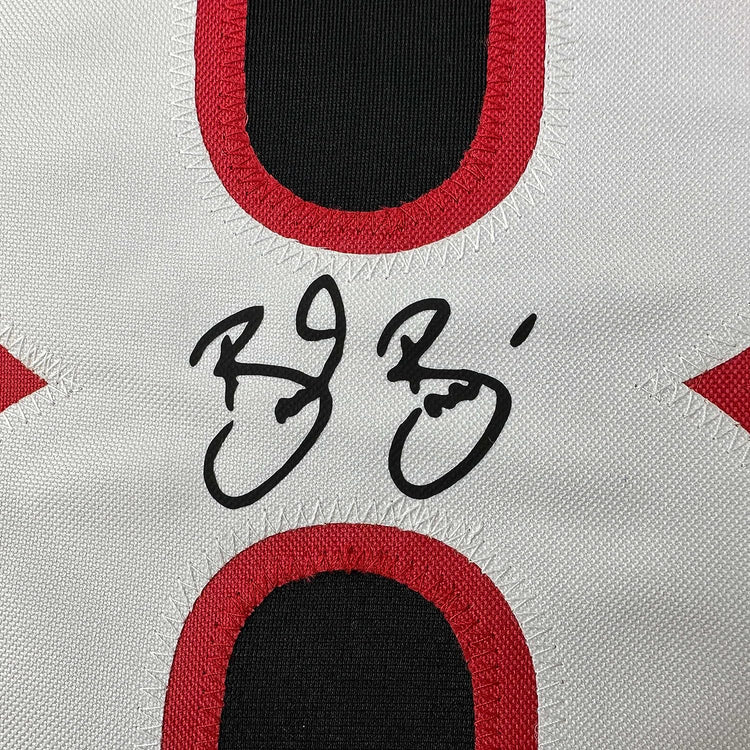 Framed Facsimile Autographed Brent Burns 35x39 Carolina Black Reprint Laser Auto Hockey Jersey