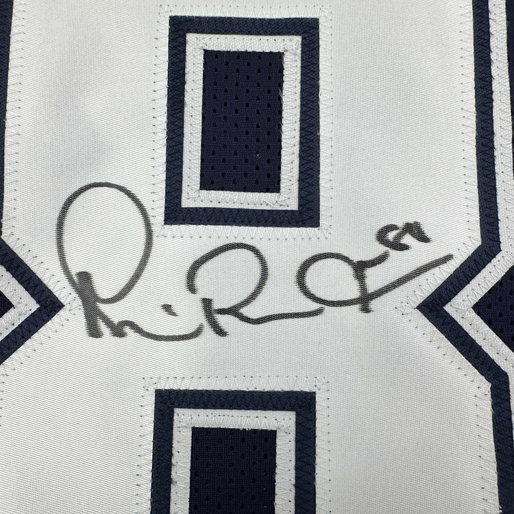 Framed Autographed/Signed Michael Irvin 35x39 Dallas Blue Football Jersey JSA COA