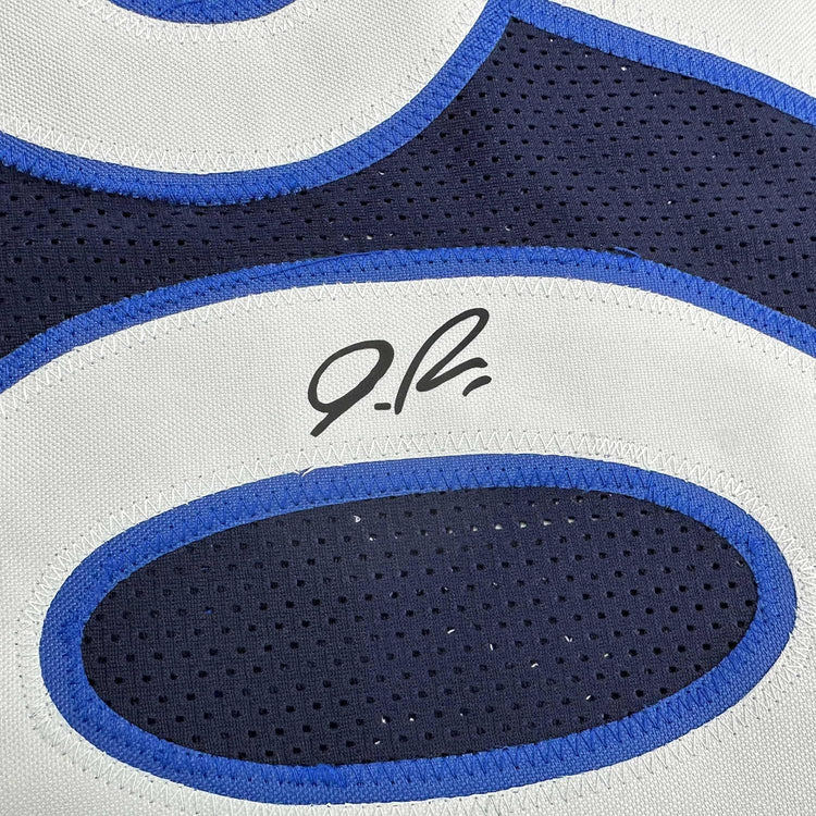 Framed Facsimile Autographed Julius Randle 35x39 Minnesota Blue Reprint Laser Auto Basketball Jersey