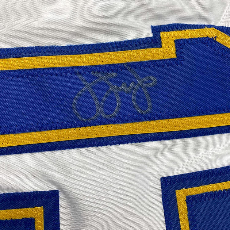 Framed Autographed/Signed Omar Vizquel 35x39 Seattle White Baseball Jersey JSA COA