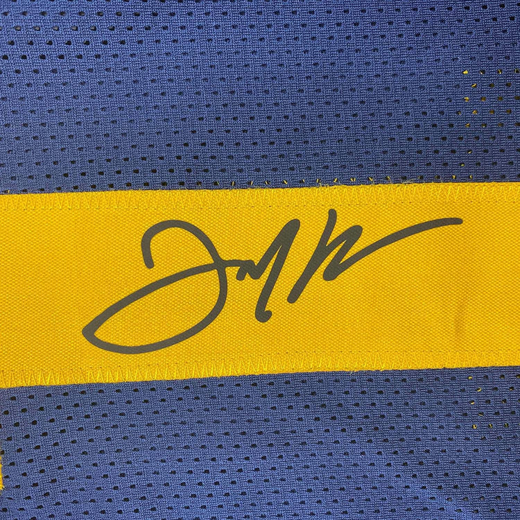 Framed Facsimile Autographed Julian 35x39 Edelman Kent State Blue Reprint Laser Auto College Football Jersey