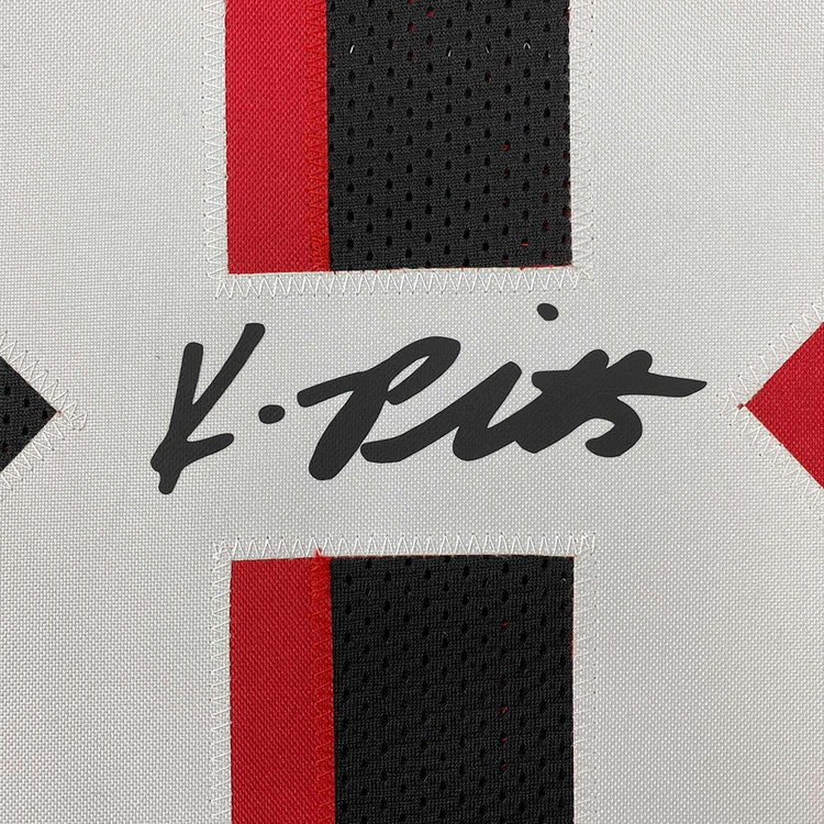 Framed Facsimile Autographed Kyle Pitts 35x39 Atlanta Black Reprint Laser Auto Football Jersey