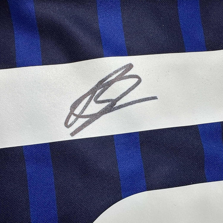 Framed Autographed/Signed Karim Benzema 35x39 France French National Team Blue Soccer Jersey Beckett BAS COA