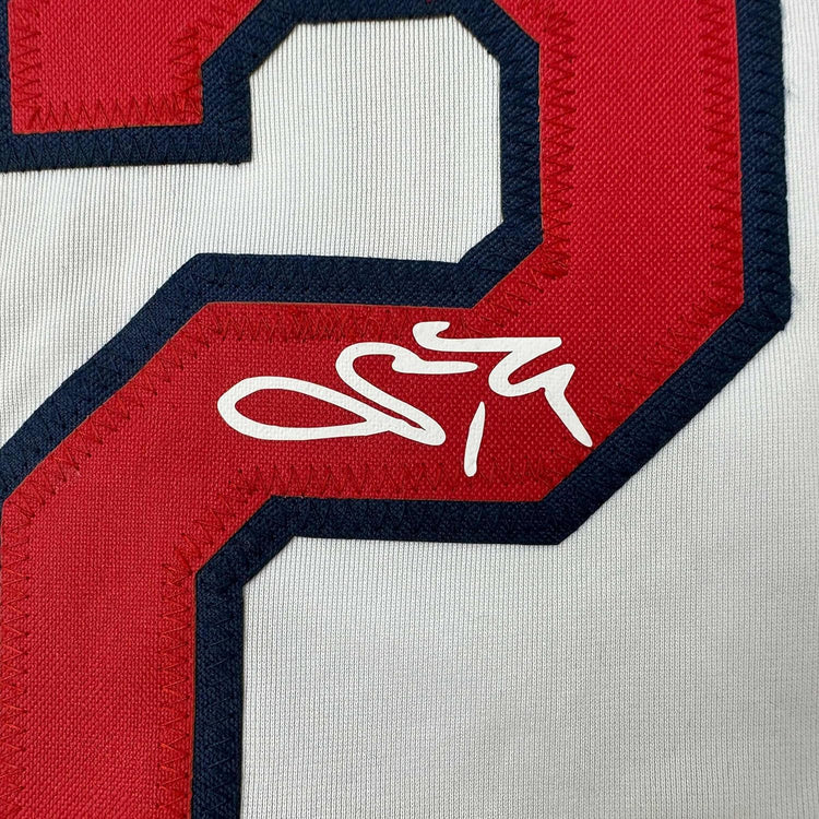 Framed Facsimile Autographed Scott Rolen 35x39 St. Louis White Reprint Laser Auto Baseball Jersey