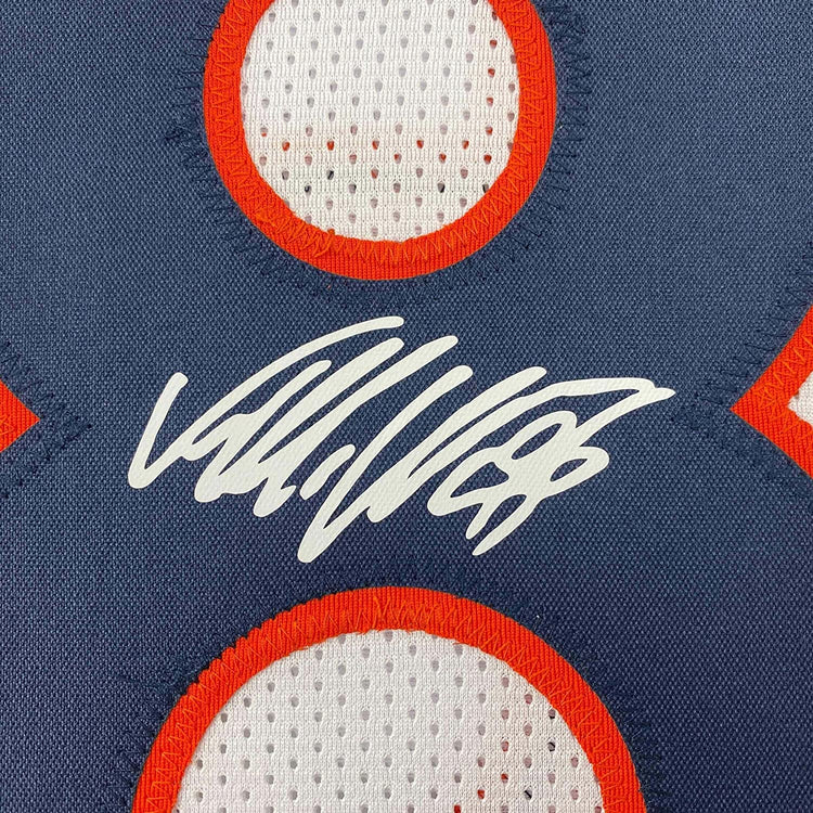 Framed Facsimile Autographed Von Miller 35x39 Denver White Reprint Laser Auto Football Jersey