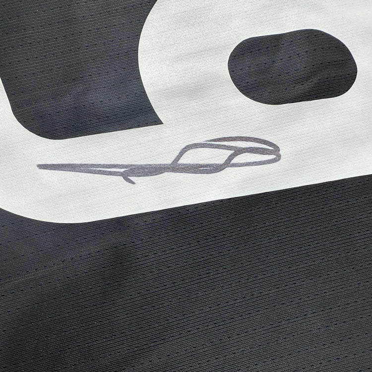 Framed Autographed/Signed Karim Benzema 35x39 Real Madrid 2016-17 Black Soccer Jersey Beckett BAS COA