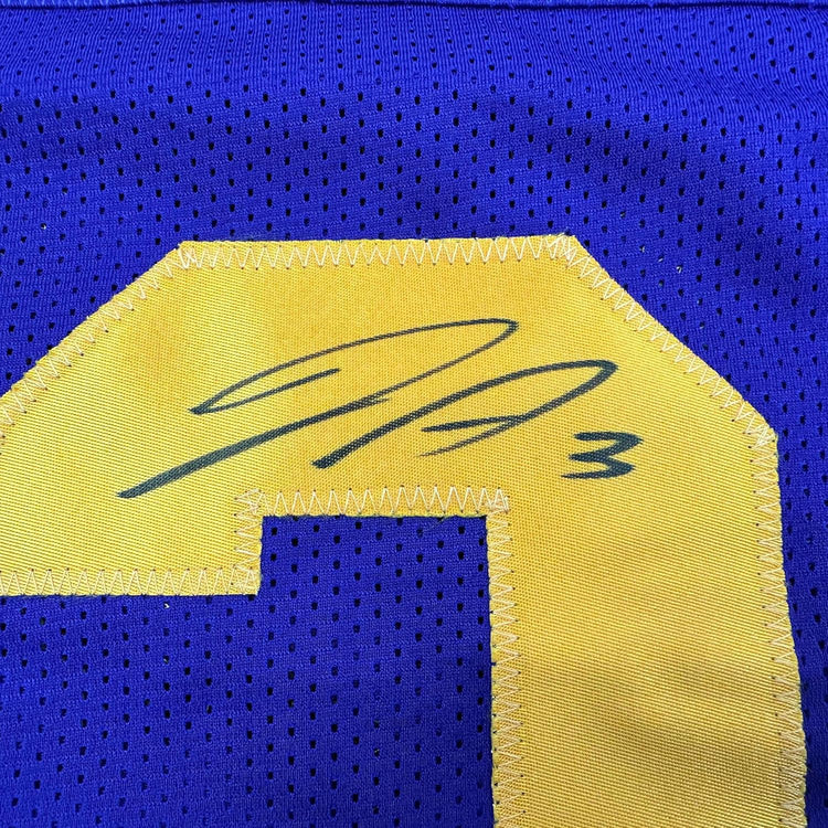 Framed Autographed/Signed Jordan Addison 35x39 Minnesota Color Rush Football Jersey Beckett BAS COA