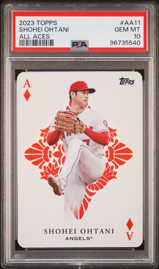 Graded 2023 Topps Shohei Ohtani #AA11 All Aces Baseball Card PSA 10 Gem Mint