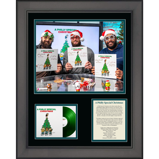 Framed A Philly Special Christmas Album Philadelphia Eagles 11"x14" Three Photo Collage