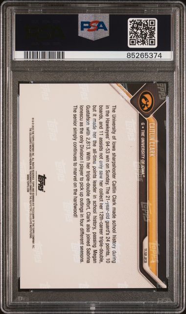 Graded 2023 Topps Bowman U Now Caitlin Clark #4 Rookie RC Basketball Card PSA 10 Gem Mint