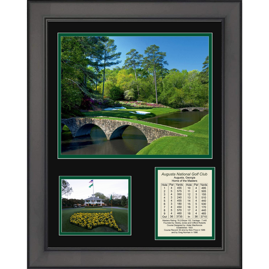 Framed Augusta National Golf Club Home of The Masters PGA Golf Tour 11"x14"Three Photo Collage