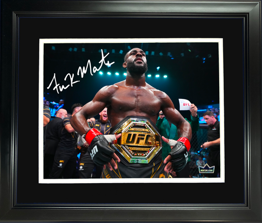 Framed Aljamain Sterling UFC MMA Facsimile Laser Engraved Signature Auto 11"x14"Photo HOFSM Holo