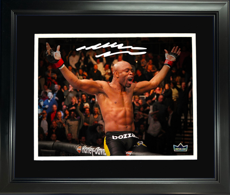 Framed Anderson Silva UFC MMA Facsimile Laser Engraved Signature Auto 11"x14"Photo HOFSM Holo