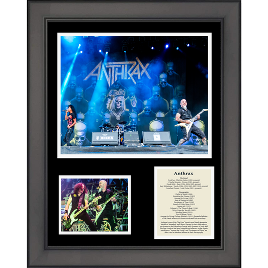 Framed Anthrax Band Discography 11"x14" Music Three Photo Collage