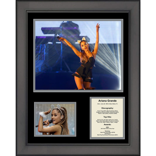 Framed Singer Discography 11"x14" Music Three Photo Collage