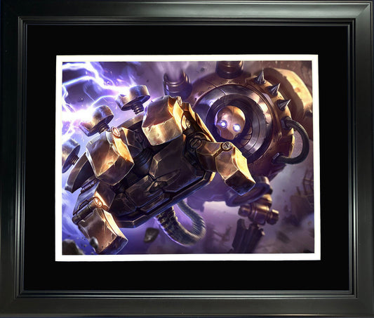 Framed Blitzcrank 11"x14" Video Game Photo