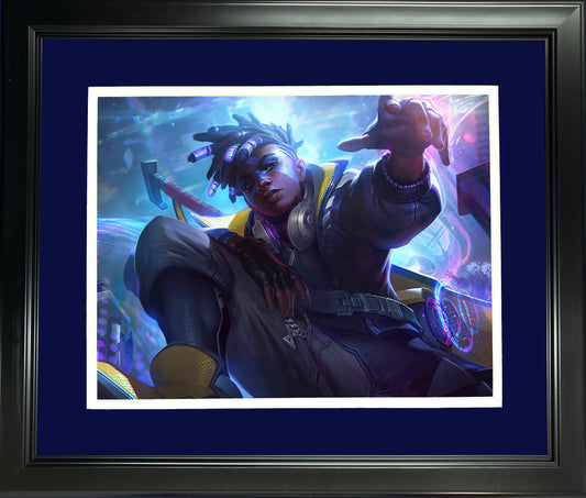 Framed League of Legends Ekko 11"x14" Video Game Photo