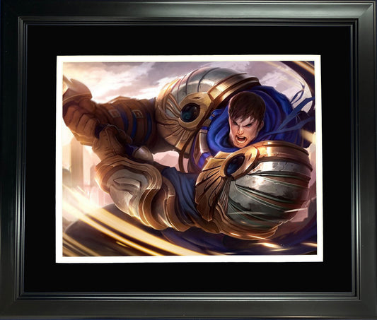Framed Garen 11"x14" Video Game Photo