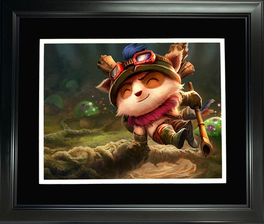 Framed Teemo 11"x14" Video Game Photo