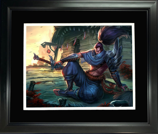 Framed Yasuo 11"x14" Video Game Photo