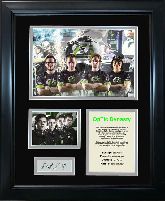 OpTic Dynasty Facsimile Laser Engraved Signature Auto Call of Duty 11"x14" Photo Sig Collage