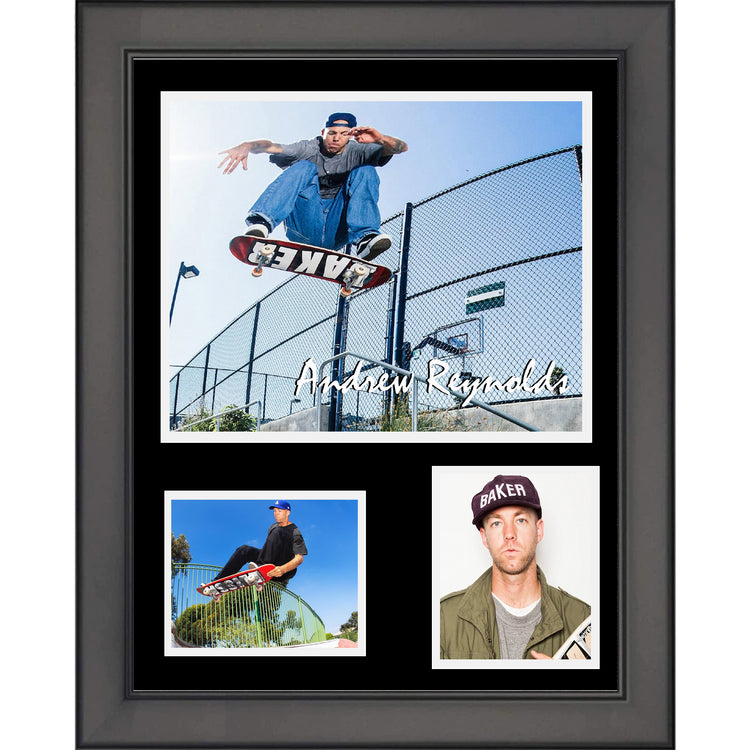 Framed  Andrew Reynolds 11"x14" Skateboarding Three Photo Collage