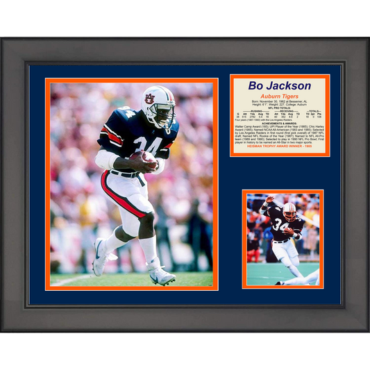 Framed Bo Jackson Auburn Tiger 11"x14" College Football Three Photo Collage